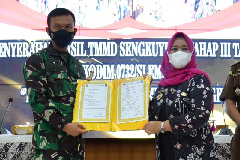 Pelaksanaan TMMD Sengkuyung Tahap III Kodim Sleman melampaui target