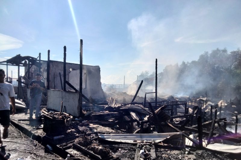 38 rumah hangus terbakar di Tarakan Selasa siang
