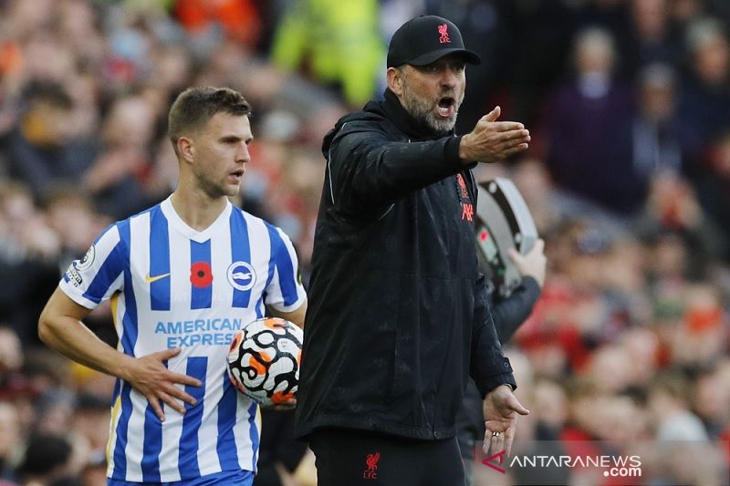 Liverpool diimbangi Brighton serasa kekalahan bagi Juergen Klopp