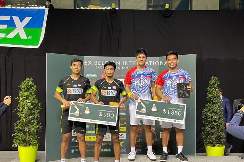 Ganda putra Indonesia Pram/Yeremia raih gelar juara di Belgia