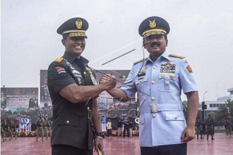 Upacara serah terima jabatan Panglima TNI