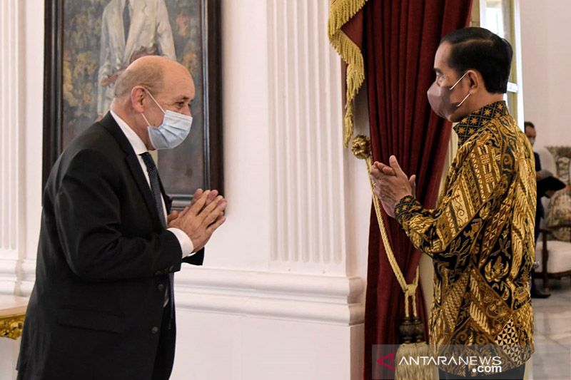 Jokowi terima kunjungan kehormatan Menlu Prancis