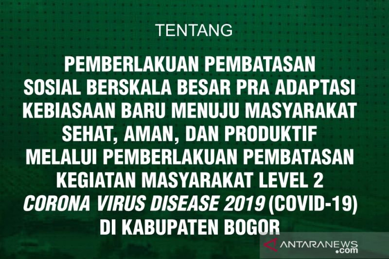 Kabupaten Bogor kini berstatus PPKM level 2
