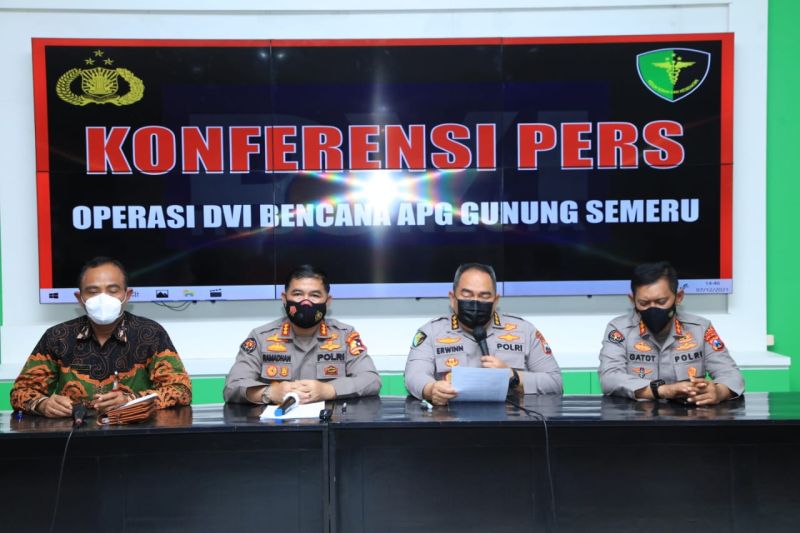 30 jenazah korban letusan Gunung Semeru diidentifikasi Tim DVI Polri