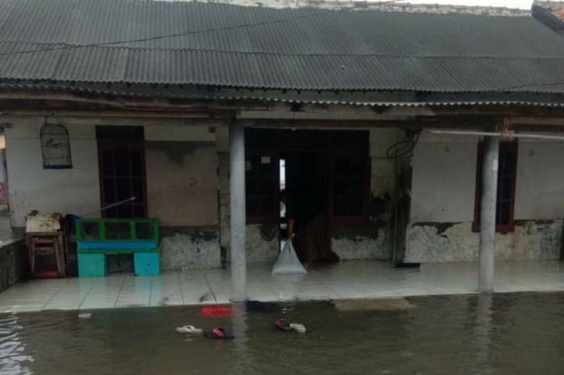 Ratusan rumah di pesisir utara Karawang terendam rob