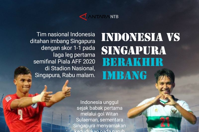 Leg pertama Piala AFF, Indonesia vs Singapura berakhir imbang