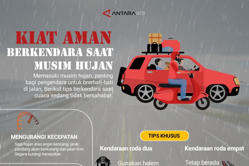 Kiat aman berkendara saat musim hujan