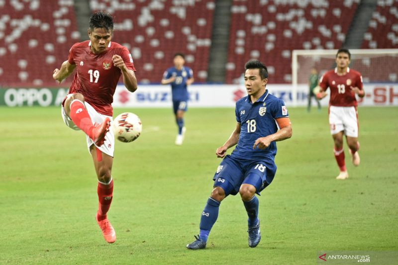 Indonesia kalah telak 0-4 dari Thailand di leg pertama final Piala AFF 2020