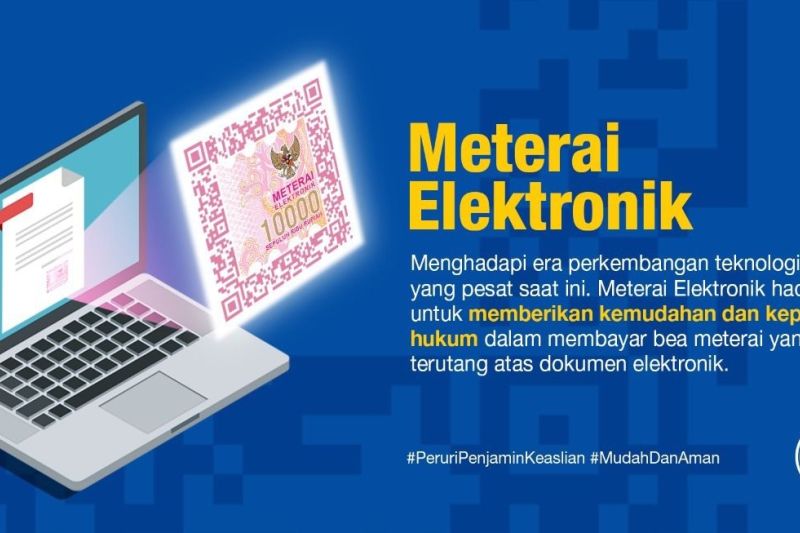 E-Meterai bisa didapatkan di distributor yang gandeng Peruri