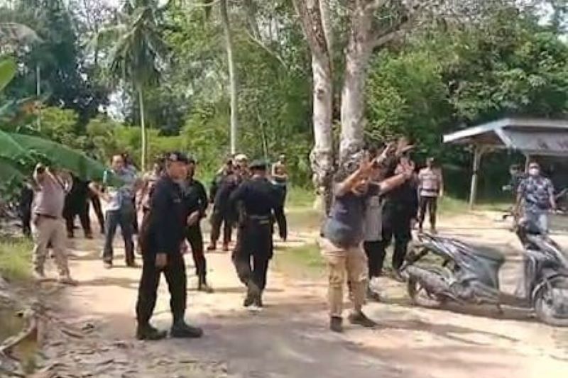Polisi amankan satu warga terkait penebangan pohon milik PT HIM