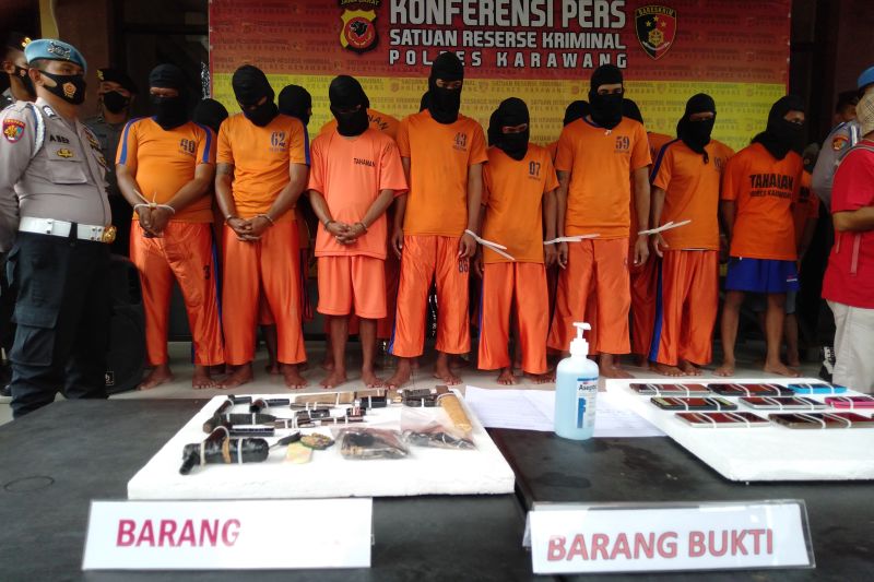 Polres Karawang tangkap 19 pencuri kendaraan bermotor