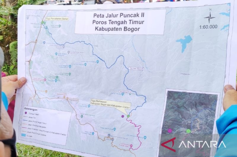 Kurang 1,5 hektare untuk bangun Jalur Puncak II Bogor