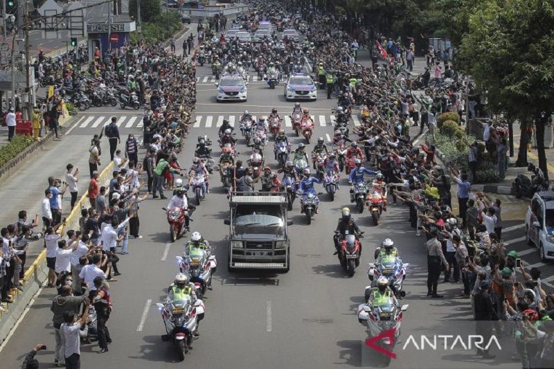 Parade pebalap MotoGP di Jakarta
