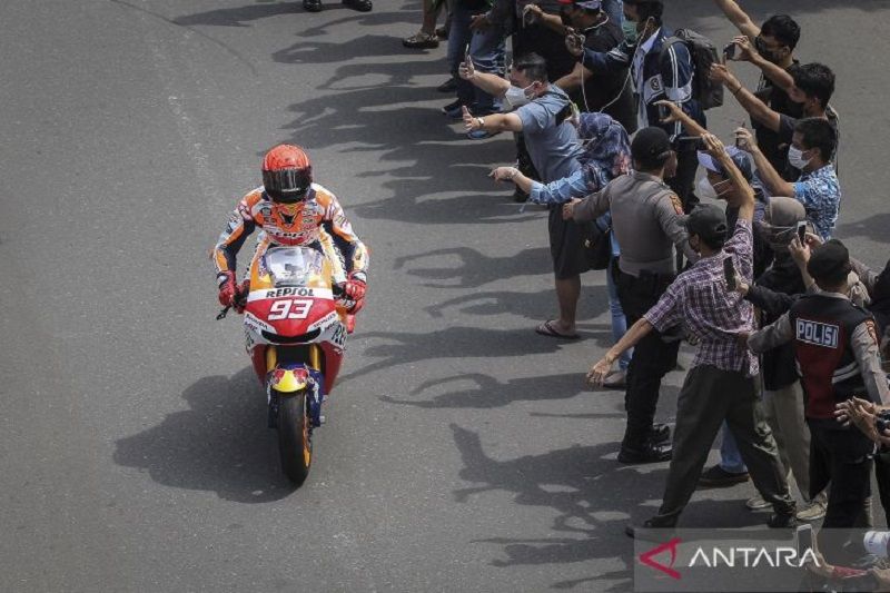 Parade pebalap MotoGP di Jakarta