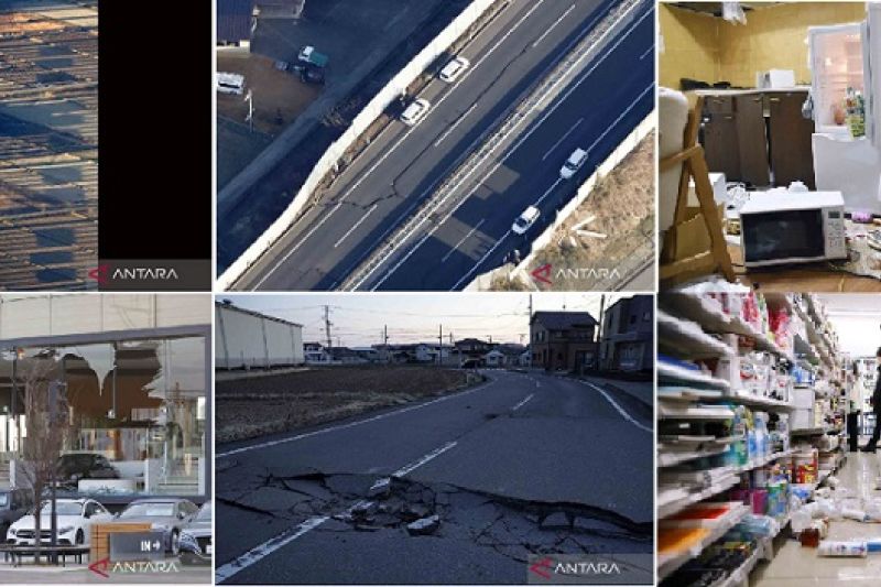 Dampak gempa bumi M 7,3 di sejumlah lokasi di Jepang