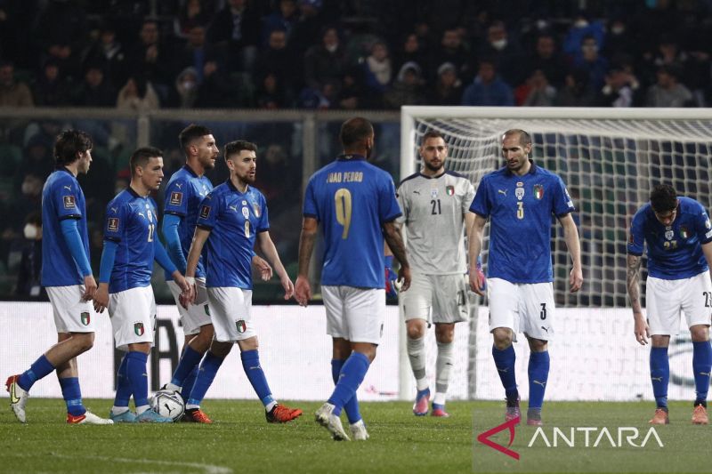Italia tidak lolos ke Piala Dunia 2022 usai dikalahkan Makedonia Utara