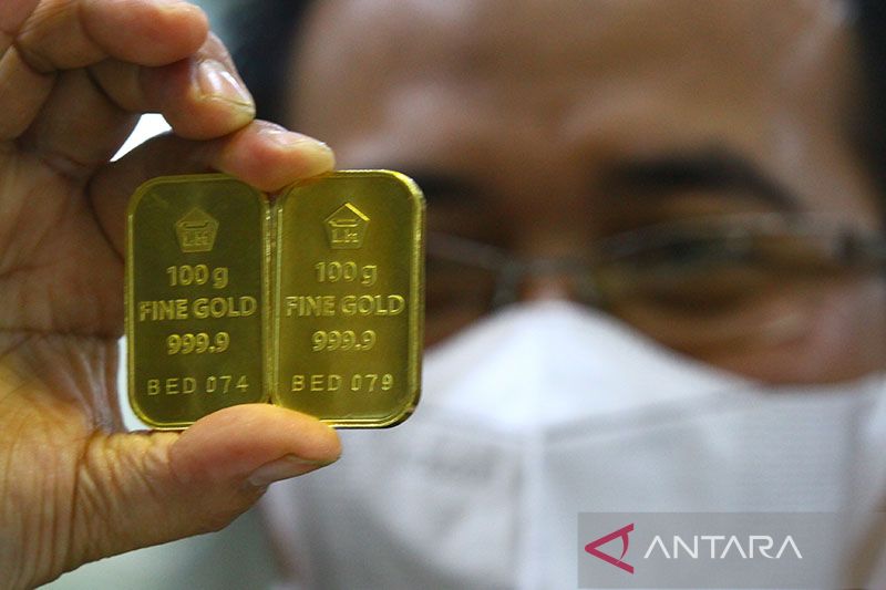 Harga emas tergelincir terseret kekhawatiran pengetatan moneter agresif