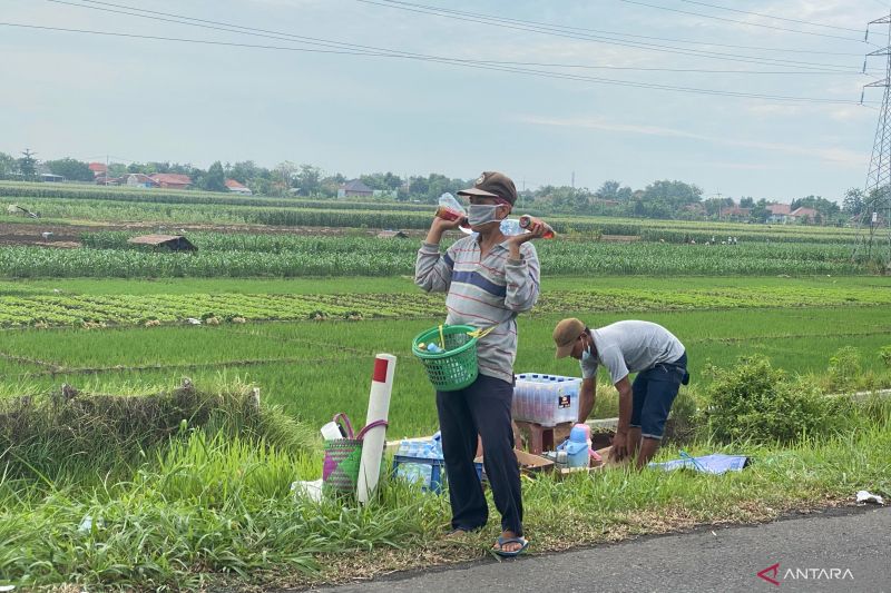 Pedagang dan sampah mulai penuhi ruas jalan KM 237 Tol Kanci-Pejagan