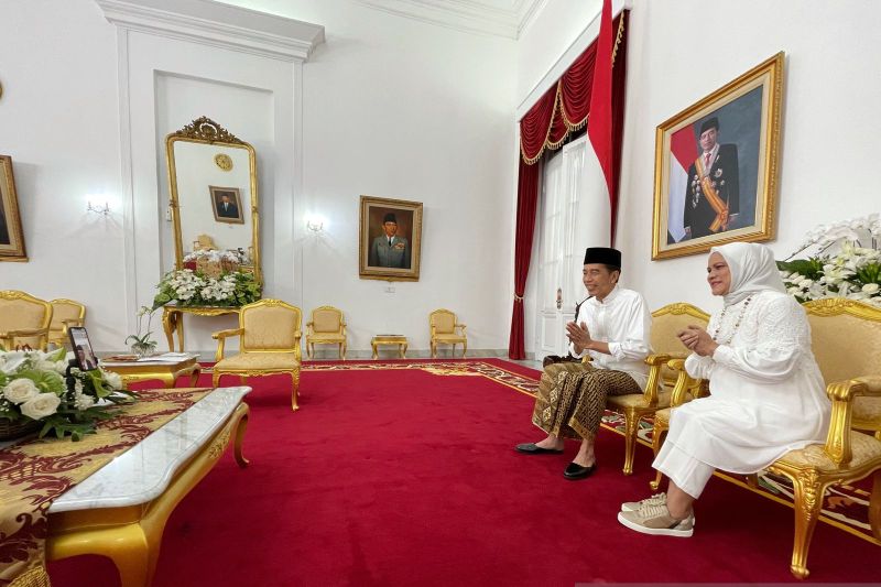 Presiden Jokowi dan Wapres Ma'ruf Amin berhalalbihalal via 