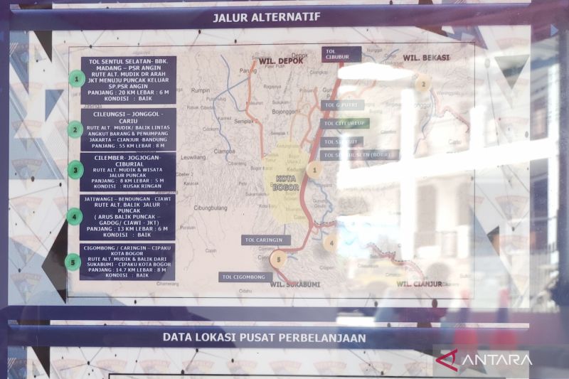5 jalur alternatif Puncak Bogor ini bisa diakses wisatawan