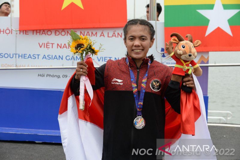 Riska finis di posisi terakhir pada kano tunggal putri 200 meter