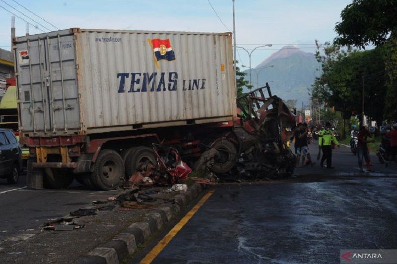 Kecelakaan truk trailer di Boyolali