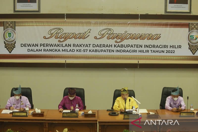 Ketua DPRD Pimpin Rapat Paripurna Milad ke 57 Inhil