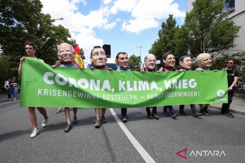 Unjuk rasa menjelang KTT G7 di Jerman