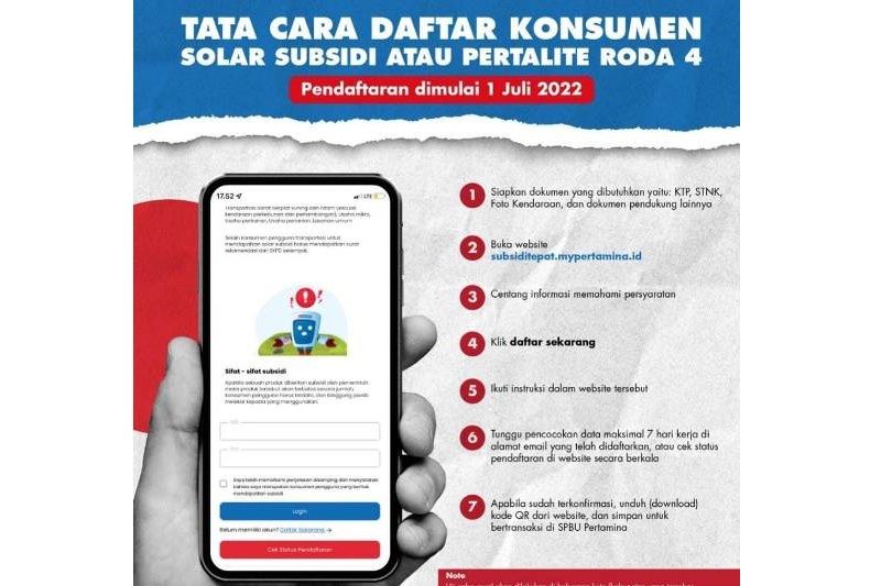 Per 1 Juli 2022 Pertamina buka pendaftaran di website MyPertamina agar subsidi tepat sasaran