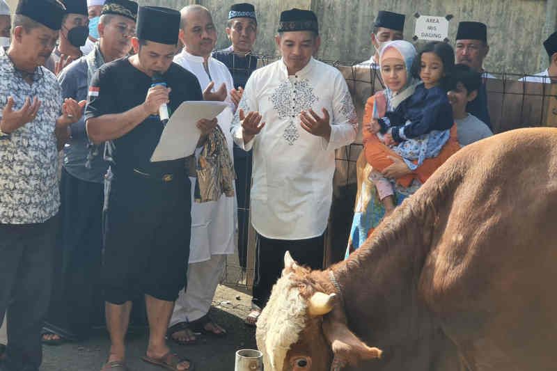 Polres Majalengka salurkan 43 hewan kurban ke pesantren dan warga