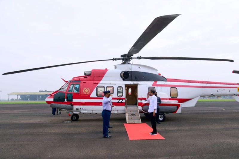 Presiden Jokowi bertolak ke Subang Jabar
