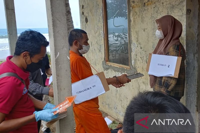 Kasus nelayan bunuh 2 perempuan di THM Sukabumi dilakukan rekonstruksi