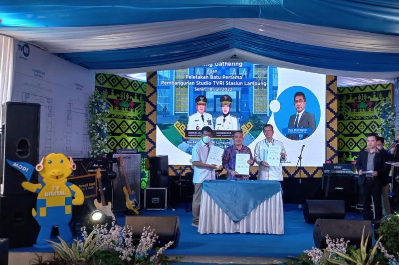 ANTARA, RRI dan TVRI Lampung lakukan MoU