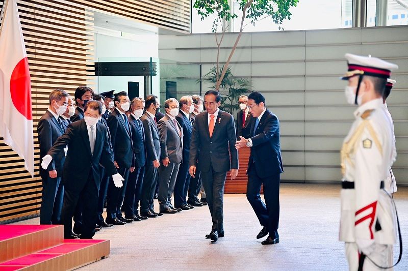 Presiden Joko Widodo diterima PM Kishida di Tokyo