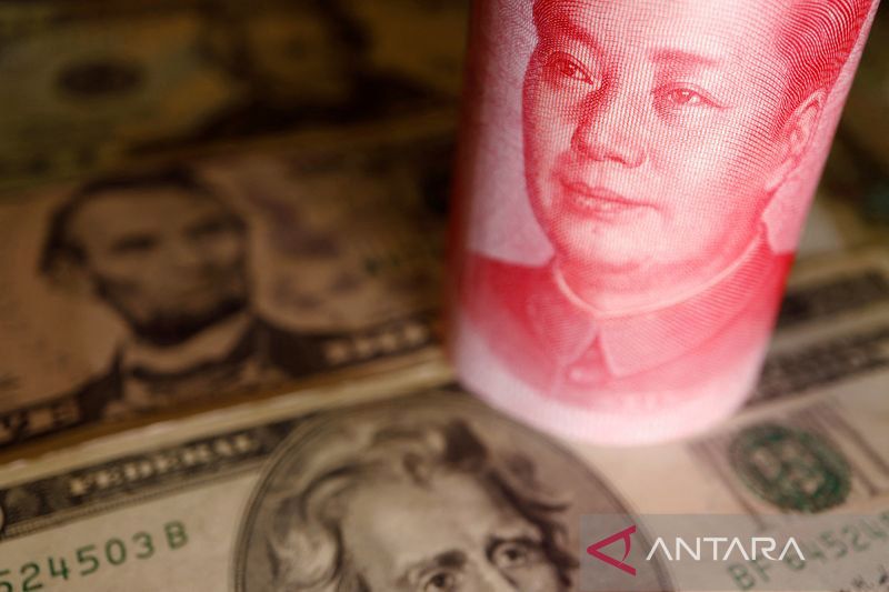 Yuan melambung 544 basis poin menjadi 7,1225 terhadap dolar AS