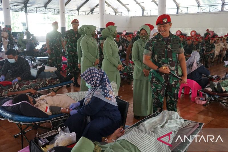 Grup 1 Kopassus Pmi Serang Gelar Donor Darah Peringati Hut Ke 77 Ri