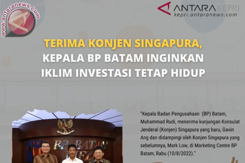 BP Batam tetap ingin investasi dari Singapura tetap hidup