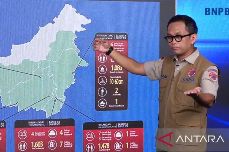 BNPB sebut Kalimantan dikepung banjir selama 5-11 September 2022