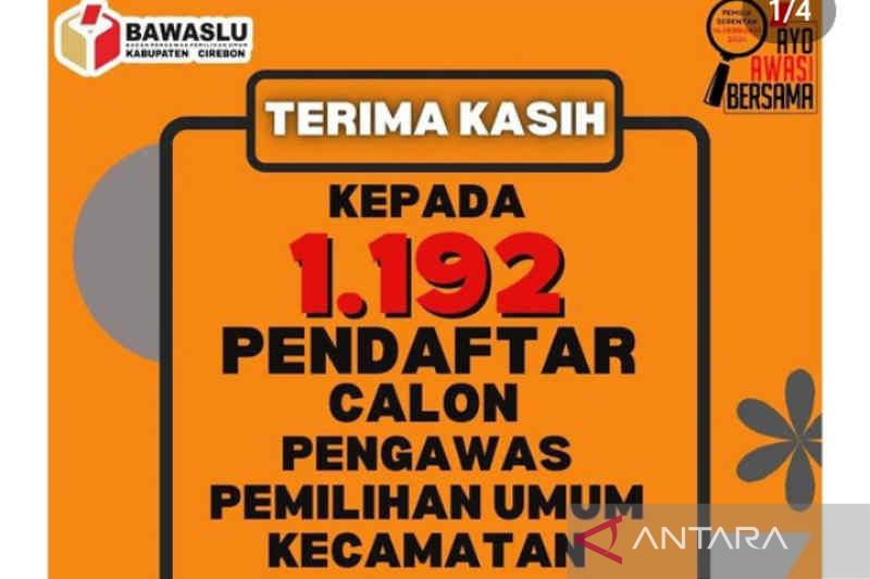 1.192 warga Cirebon daftar panwaslu kecamatan