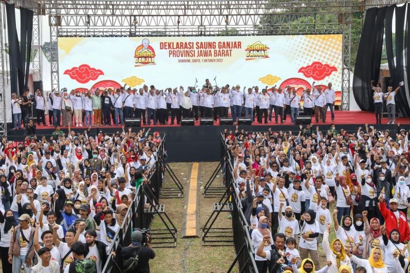 Relawan Saung Ganjar deklarasikan Ganjar Pranowo sebagai capres 2024