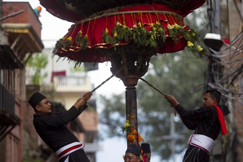 Kemeriahan festival Hadigaun tandai akhir festival Dashain di Nepal