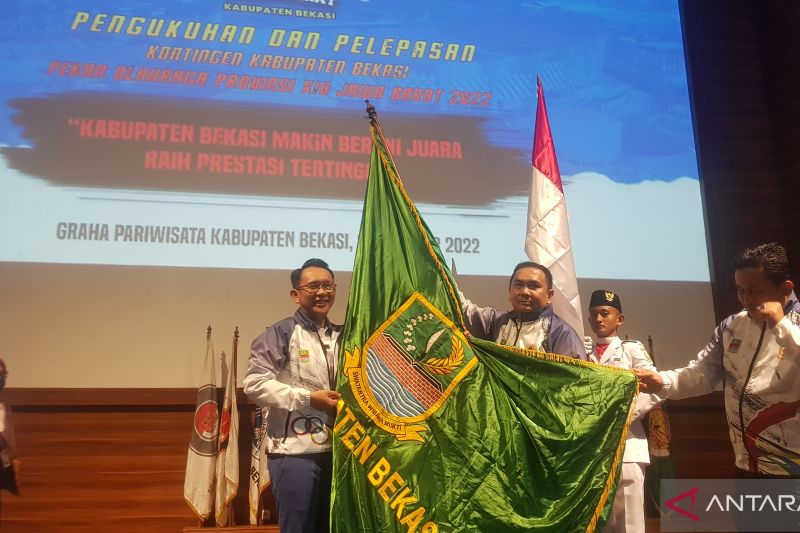 Kontingen Kabupaten Bekasi untuk Porprov Jabar 2022 dilepas