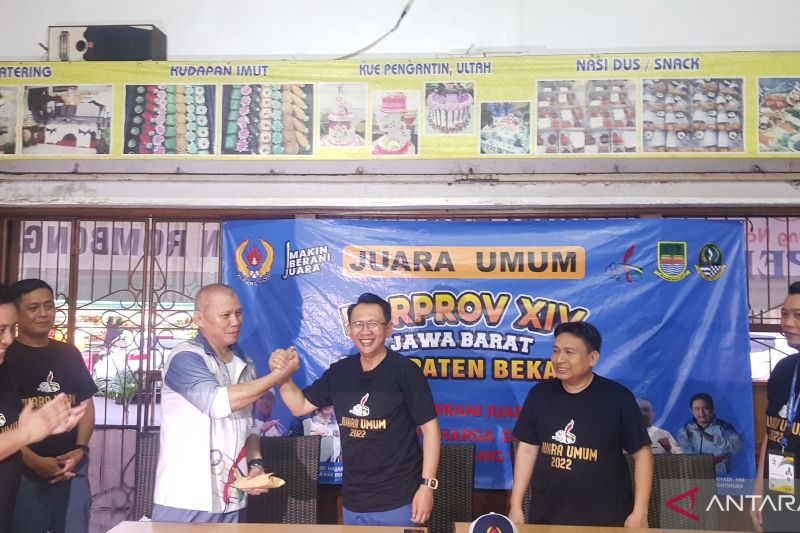 Kabupaten Bekasi raih Juara Umum Porprov Jawa Barat 2022