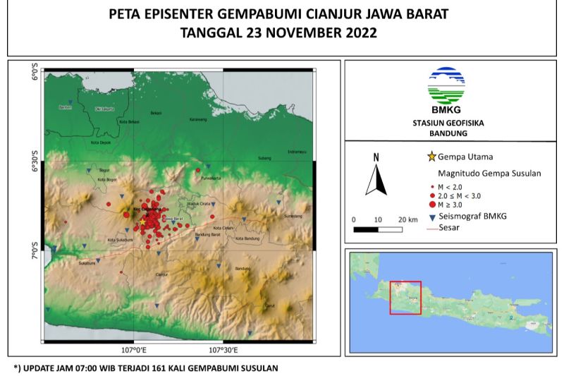 BMKG sebut hoaks, isu pergerakan Sesar Cimandiri dan erupsi Gunung Gede