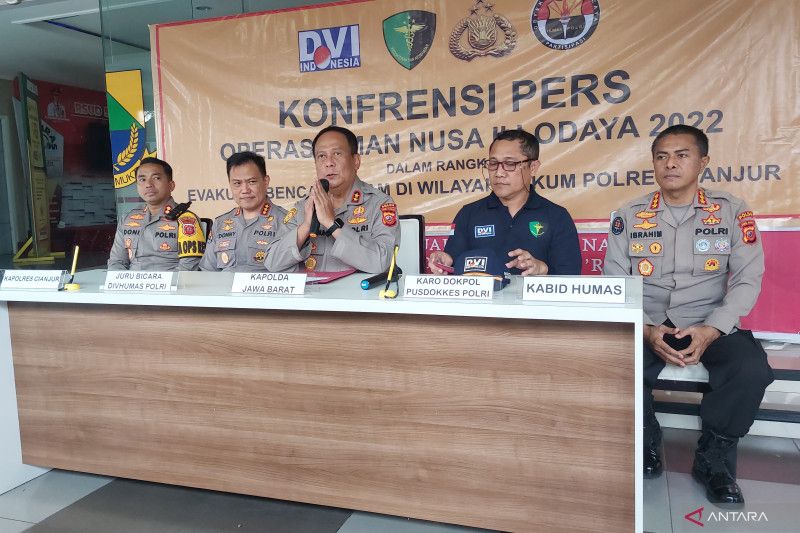 Tim DVI Polri telah identifikasi 145 jenazah korban gempa Cianjur