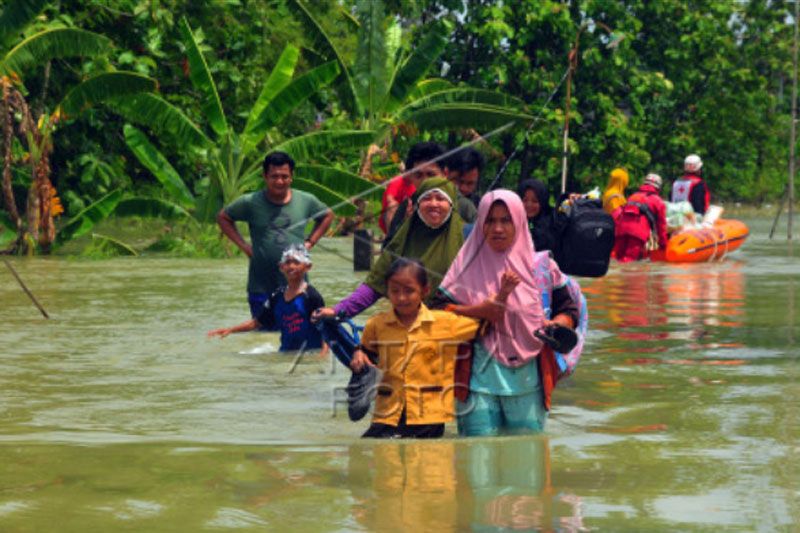 Banjir luapan Sungai lusi di Grobogan
