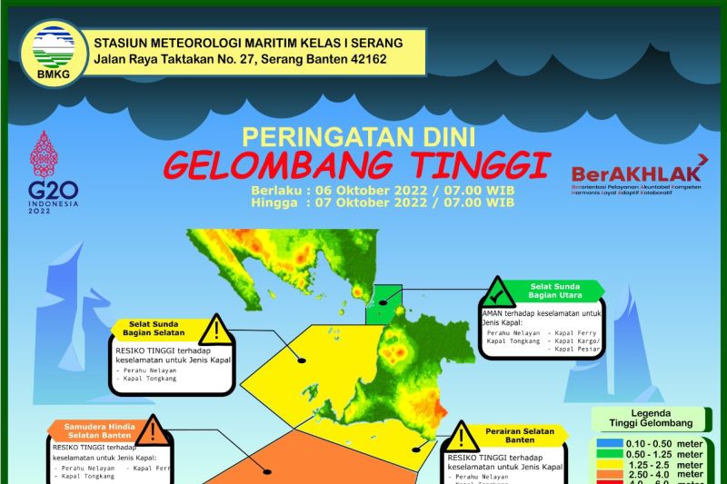 Bmkg Imbau Warga Banten Waspada Potensi Hujan Lebat Dan Angin Kencang