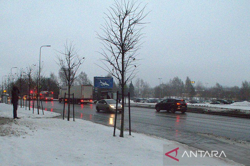 Vilnius dan musim dingin di mata yang baru mengalaminya