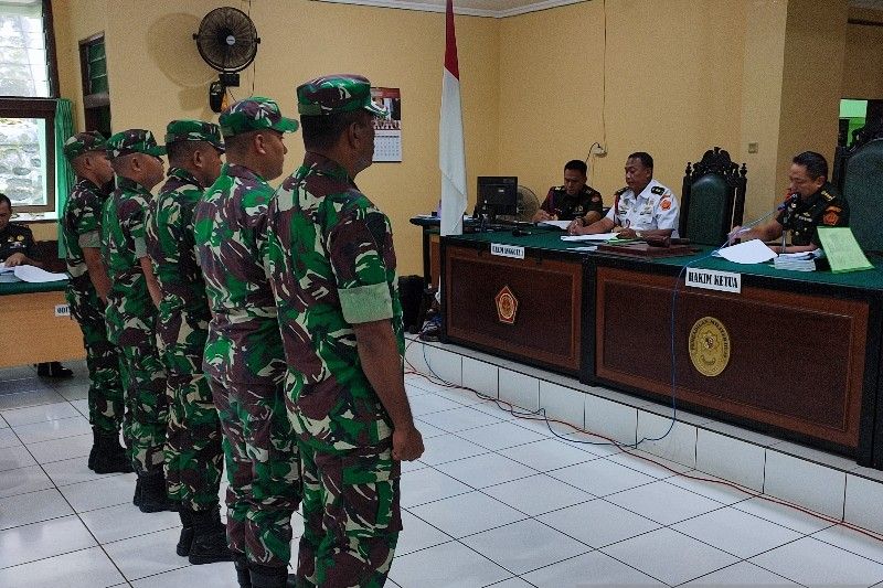 Lima prajurit Brigif 20 jalani sidang di Mahmil Jayapura Lima prajurit Brigif 20 jalani sidang di Mahmil Jayapura