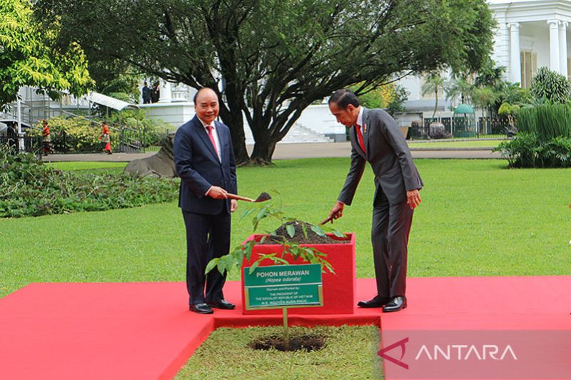 Jokowi terima kunjungan kenegaraan Presiden Vietnam di Istana Bogor